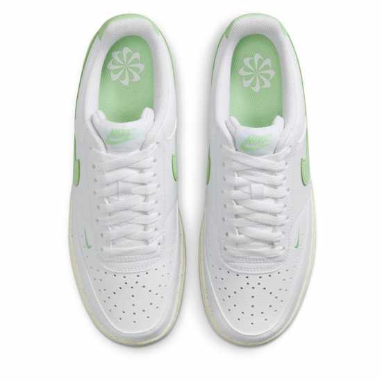 Nike Court Vision Low Next Nature Trainers Бяло/Зелено/Платно Найк Обувки