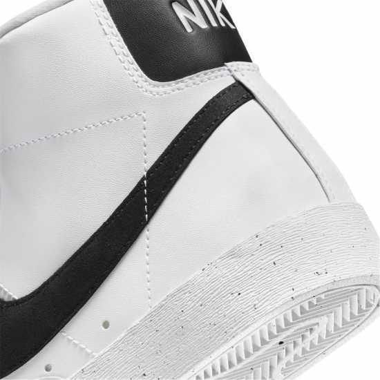 Nike Blazer Mid 77 Nn Trainers Womens White/Black Дамски високи кецове
