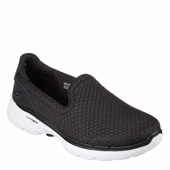 Skechers Мъжки Маратонки Go Walk 6 Sea Coast Womens Trainers Черно/Бяло 