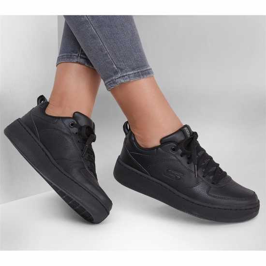 Skechers Sport Court 92 Illustrious Trainers Womens Черно Skechers Sport Court 92 Illustrious Trainers Womens Черно