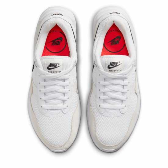 Nike Мъжки Маратонки Air Max Systm Womens Trainers Бяло/Черно 
