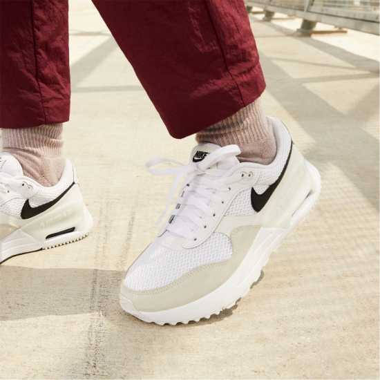 Nike Мъжки Маратонки Air Max Systm Womens Trainers Бяло/Черно 