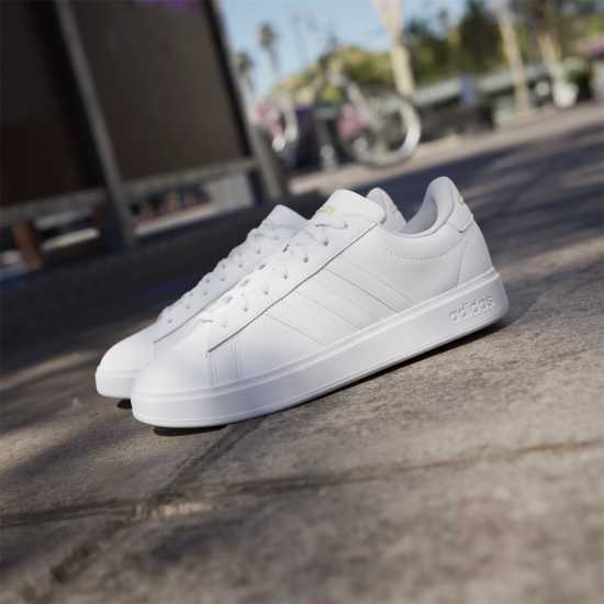 Adidas Womens Grand Court Sneakers Бяло/Бяло/Злато Дамски маратонки