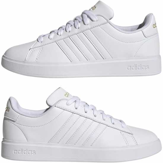 Adidas Womens Grand Court Sneakers Бяло/Бяло/Злато Дамски маратонки