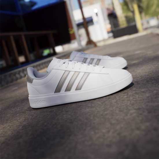 Adidas Womens Grand Court Sneakers Бяло/Платина Дамски маратонки