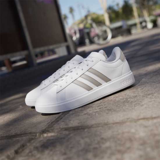 Adidas Womens Grand Court Sneakers Бяло/Платина Дамски маратонки