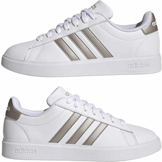 Adidas Womens Grand Court Sneakers Бяло/Платина Дамски маратонки