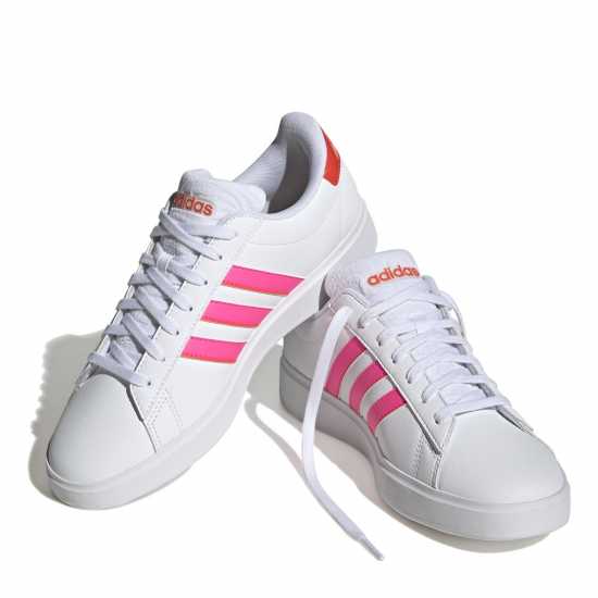 Adidas Girls Grand Court Sneakers White/Pink Дамски маратонки