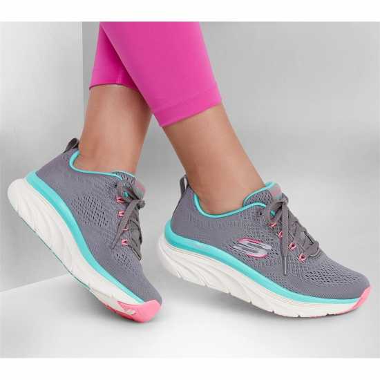 Skechers D'Lux Walker - Fresh Finesse Women's Trainers Сиво Skechers D'Lux Walker - Fresh Finesse Women's Trainers Сиво