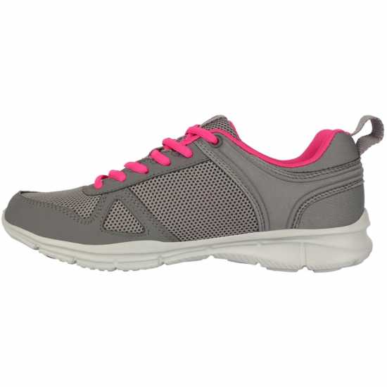 Slazenger Дамски Обувки За Бягане Force Mesh Running Shoes Ladies Charcoal/Pink Дамски маратонки