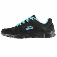 Slazenger Дамски Обувки За Бягане Force Mesh Running Shoes Ladies Black/Blue Дамски маратонки