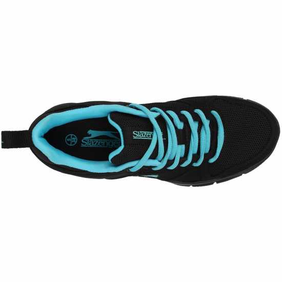 Slazenger Дамски Обувки За Бягане Force Mesh Running Shoes Ladies Black/Blue Дамски маратонки