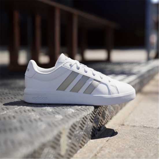 Adidas Мъжки Маратонки Grand Court Base Womens Trainers Бяло 