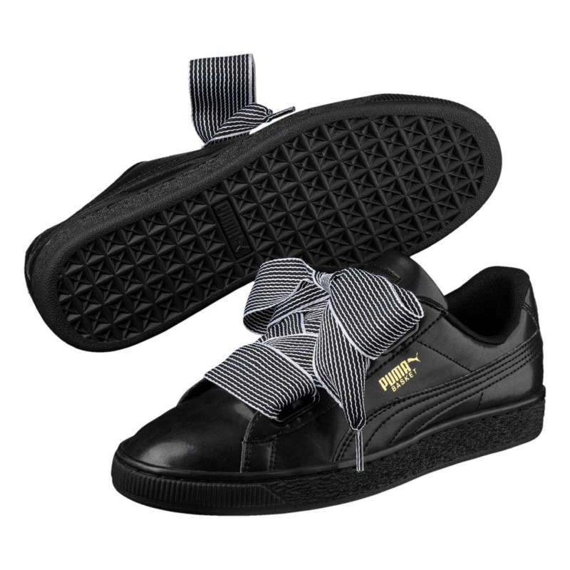 Puma Basket Heart Trainers Black