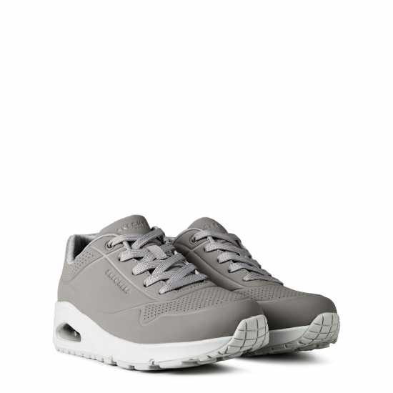 Дамски маратонки Skechers Uno Stand On Air Trainers Womens Сиво/Бяло Skechers Uno Stand On Air Trainers Womens Сиво/Бяло Дамски маратонки