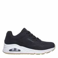 Skechers Uno Stand On Air Trainers Womens Black/White Дамски маратонки