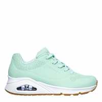 Skechers Uno Stand On Air Trainers Womens Black/Metallic Дамски маратонки