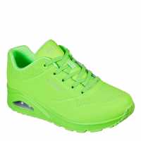 Skechers Uno Stand On Air Trainers Womens Lime Green Дамски високи кецове