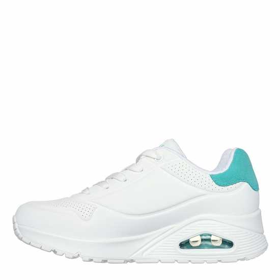 Skechers Uno Stand On Air Trainers Womens Бяло/Мента Дамски маратонки