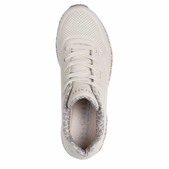 Skechers Uno Stand On Air Trainers Womens Бяло/Мента Дамски маратонки