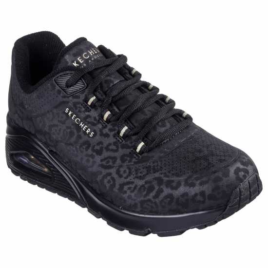 Дамски маратонки Skechers Uno Stand On Air Trainers Womens Черно/Леопард Skechers Uno Stand On Air Trainers Womens Черно/Леопард Дамски маратонки
