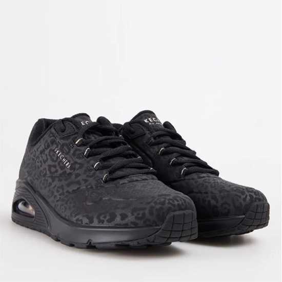Дамски маратонки Skechers Uno Stand On Air Trainers Womens Черно/Леопард Skechers Uno Stand On Air Trainers Womens Черно/Леопард Дамски маратонки