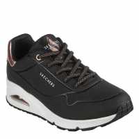 Skechers Uno Stand On Air Trainers Womens Black Leo Дамски маратонки