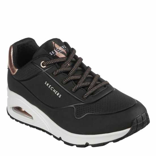 Дамски маратонки Skechers Uno Stand On Air Trainers Womens Black Leo Skechers Uno Stand On Air Trainers Womens Black Leo Дамски маратонки