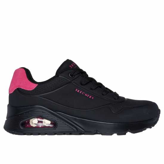 Skechers Uno Stand On Air Trainers Womens Черно/Розово Дамски маратонки