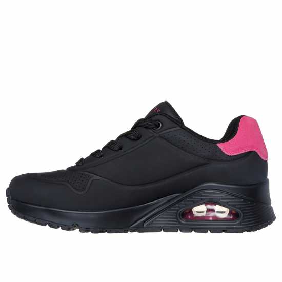 Skechers Uno Stand On Air Trainers Womens Черно/Розово Дамски маратонки