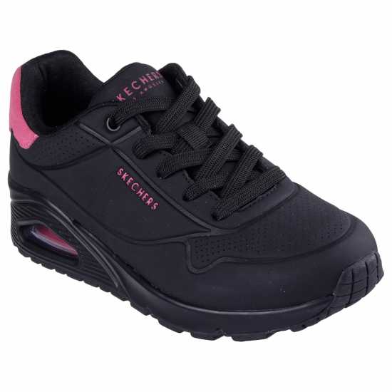 Skechers Uno Stand On Air Trainers Womens Черно/Розово Дамски маратонки