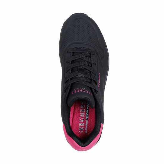 Skechers Uno Stand On Air Trainers Womens Черно/Розово Дамски маратонки
