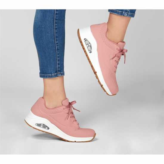 Дамски маратонки Skechers Uno Stand On Air Trainers Womens Роза Skechers Uno Stand On Air Trainers Womens Роза Дамски маратонки