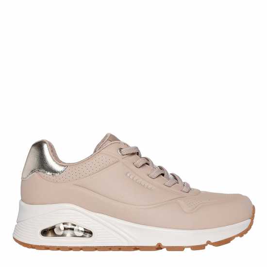 Skechers Uno Stand On Air Trainers Womens Nude/Metallic Дамски маратонки