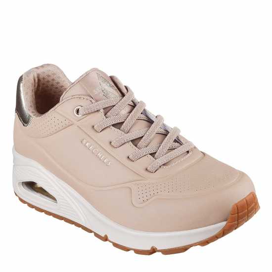 Skechers Uno Stand On Air Trainers Womens Nude/Metallic Дамски маратонки
