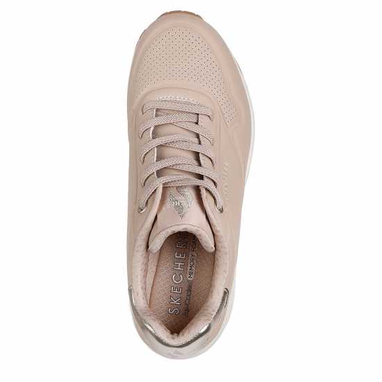 Skechers Uno Stand On Air Trainers Womens Nude/Metallic Дамски маратонки