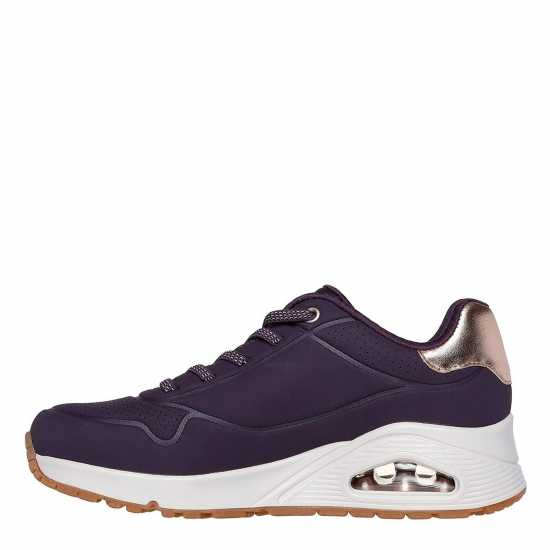 Skechers Uno Stand On Air Trainers Womens Purple/Metallic Дамски маратонки