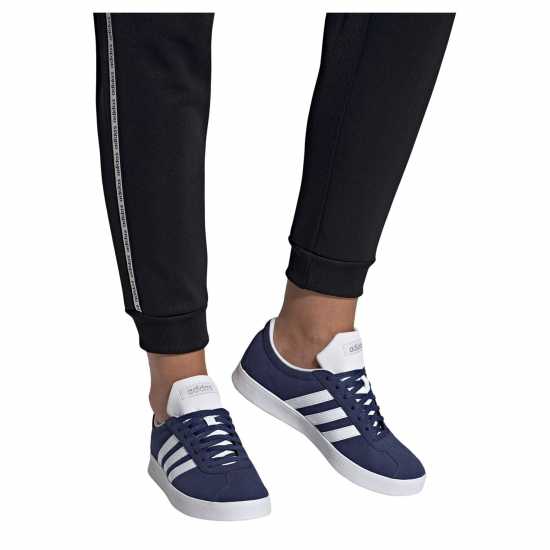Adidas Vl Court Suede Womens Court Shoes Navy/White Дамски маратонки