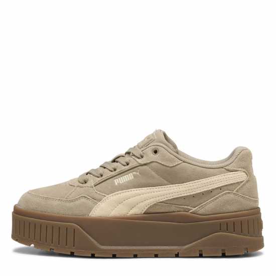 Puma Karmen Ii Idol Suede Low-Top Trainers Womens Кафяво/Бежово 