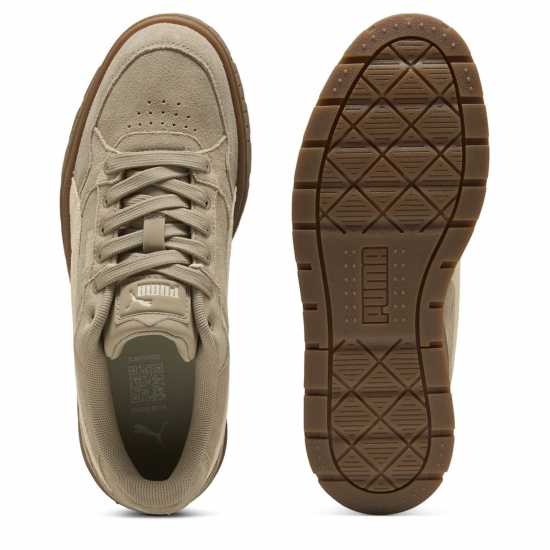 Puma Karmen Ii Idol Suede Low-Top Trainers Womens Кафяво/Бежово 