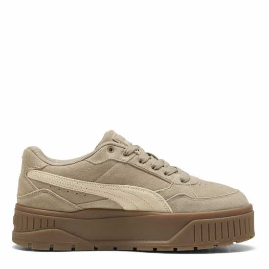 Puma Karmen Ii Idol Suede Low-Top Trainers Womens Кафяво/Бежово 