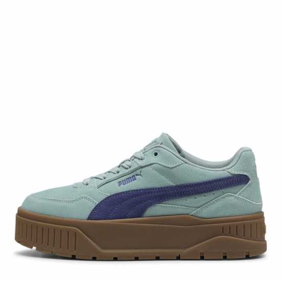 Puma Karmen Ii Idol Suede Low-Top Trainers Womens Мента/Гума 