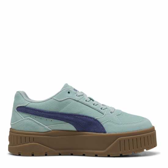 Puma Karmen Ii Idol Suede Low-Top Trainers Womens Мента/Гума 