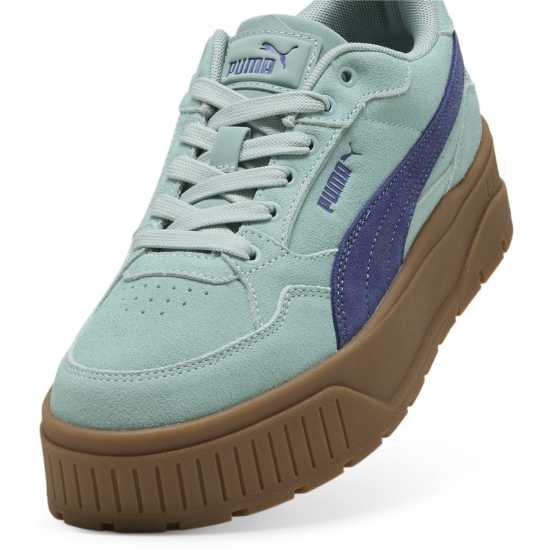 Puma Karmen Ii Idol Suede Low-Top Trainers Womens Мента/Гума 