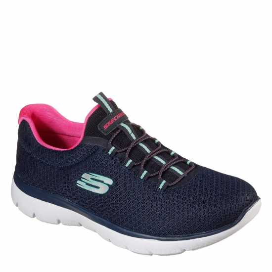 Summits Mesh Bungee Lace Navy/pink Trainers  Дамски маратонки
