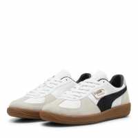 Puma Мъжки Маратонки Palermo Womens Trainers Бяло/Черно/Гума 