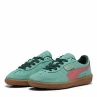 Puma Мъжки Маратонки Palermo Womens Trainers Зелено/Розово/Гума 