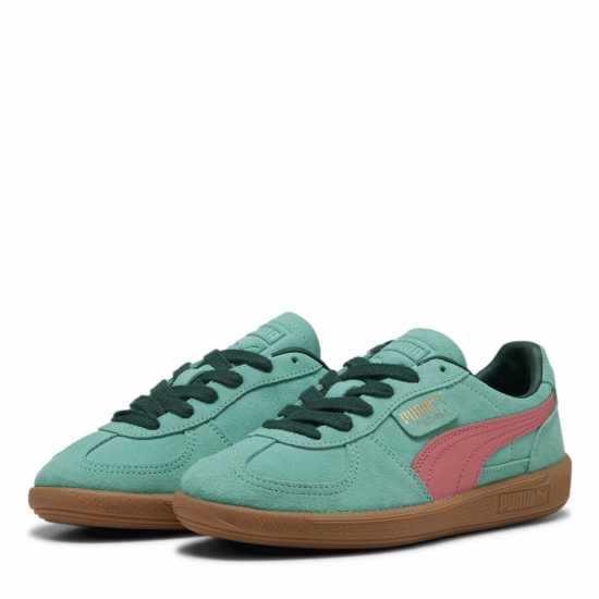 Puma Мъжки Маратонки Palermo Womens Trainers Зелено/Розово/Гума 
