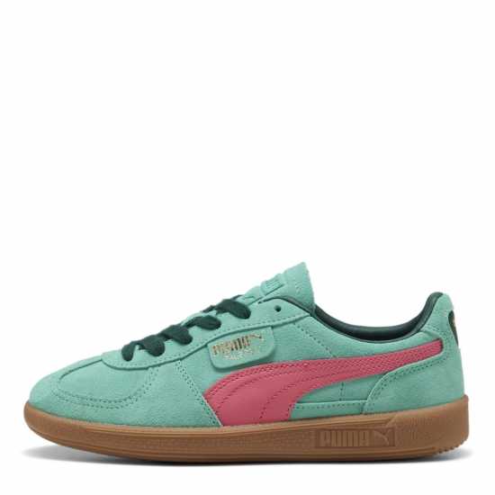 Puma Мъжки Маратонки Palermo Womens Trainers Зелено/Розово/Гума 