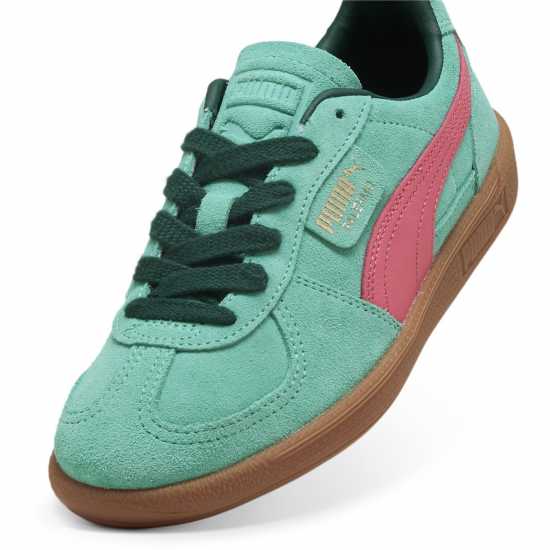 Puma Мъжки Маратонки Palermo Womens Trainers Зелено/Розово/Гума 